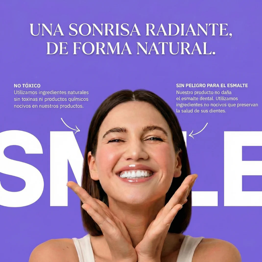Tiras violetas Blanqueadoras, Sonrisa blanca en minutos.