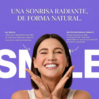 Tiras violetas Blanqueadoras, Sonrisa blanca en minutos.