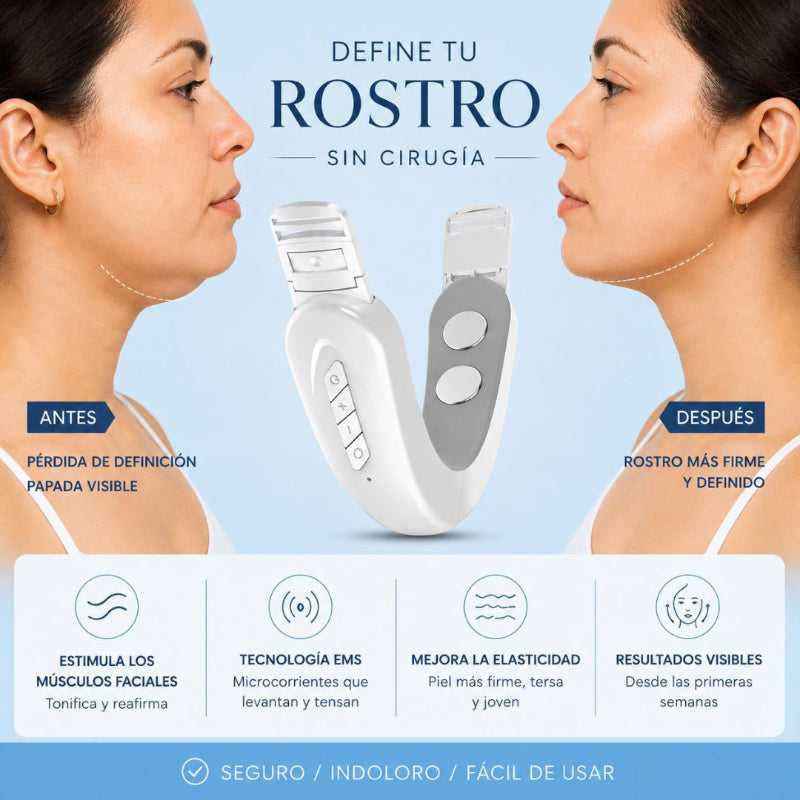 Reductor de Papada EMS. Define tu rostro sin cirugía.